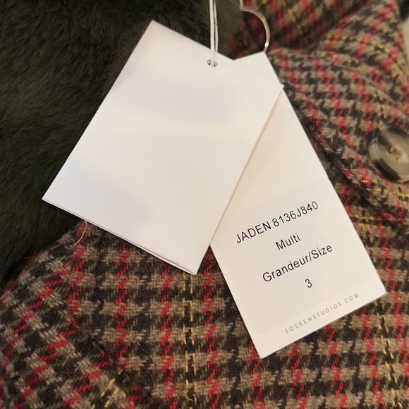 SOSKEN JADEN - HOUNDSTOOTH BOMBER JACKET - Picture 5 of 7